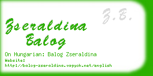 zseraldina balog business card